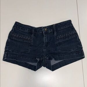 Bullhead Dark Blue Denim Shorts